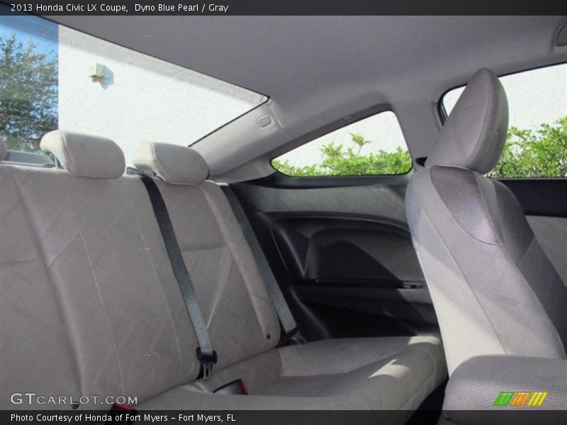 Dyno Blue Pearl / Gray 2013 Honda Civic LX Coupe