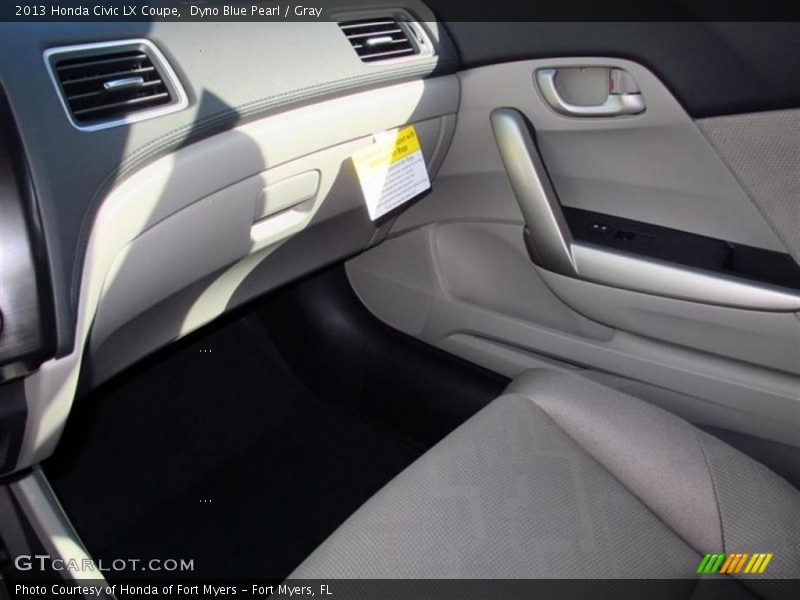 Dyno Blue Pearl / Gray 2013 Honda Civic LX Coupe
