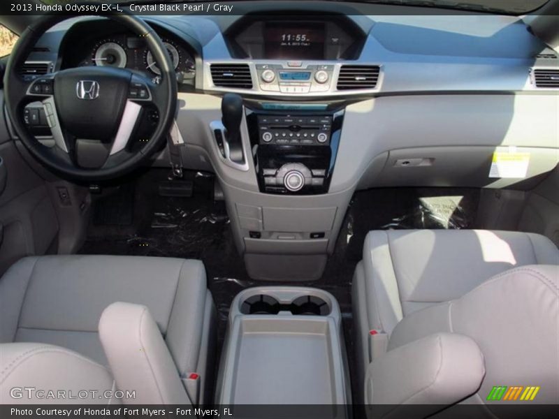 Crystal Black Pearl / Gray 2013 Honda Odyssey EX-L