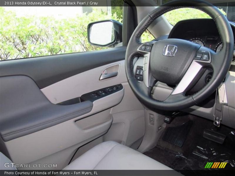 Crystal Black Pearl / Gray 2013 Honda Odyssey EX-L