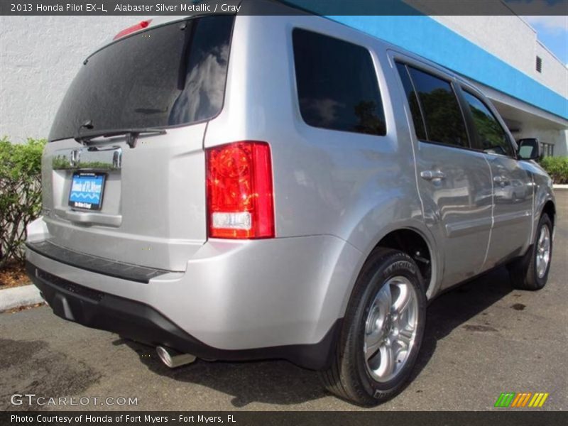 Alabaster Silver Metallic / Gray 2013 Honda Pilot EX-L