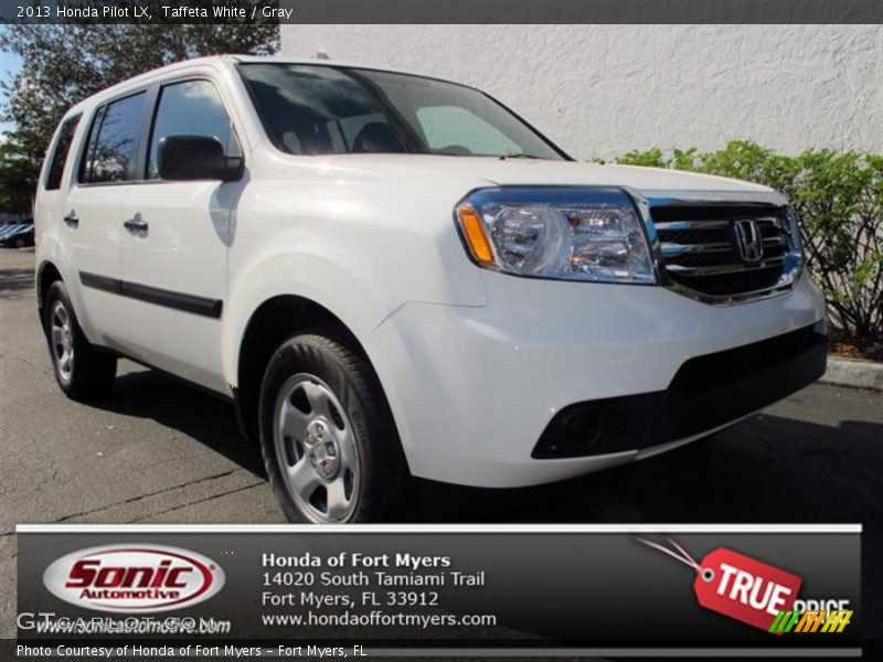 Taffeta White / Gray 2013 Honda Pilot LX