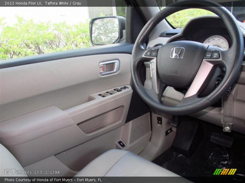 Taffeta White / Gray 2013 Honda Pilot LX