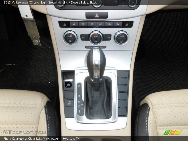Light Brown Metallic / Desert Beige/Black 2013 Volkswagen CC Lux