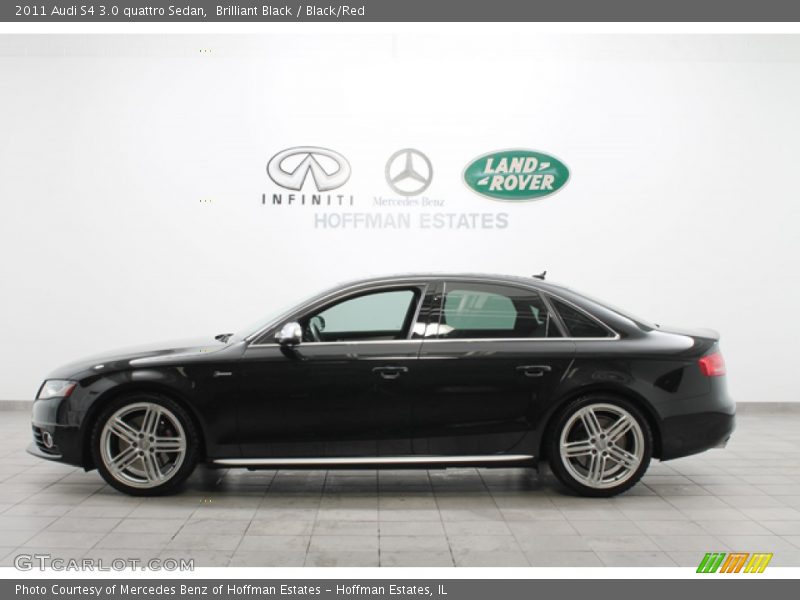 Brilliant Black / Black/Red 2011 Audi S4 3.0 quattro Sedan