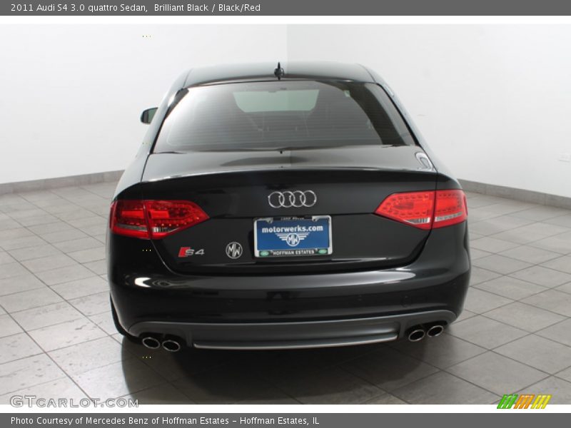 Brilliant Black / Black/Red 2011 Audi S4 3.0 quattro Sedan