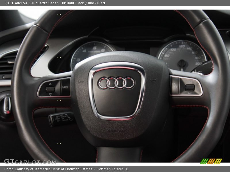 Brilliant Black / Black/Red 2011 Audi S4 3.0 quattro Sedan