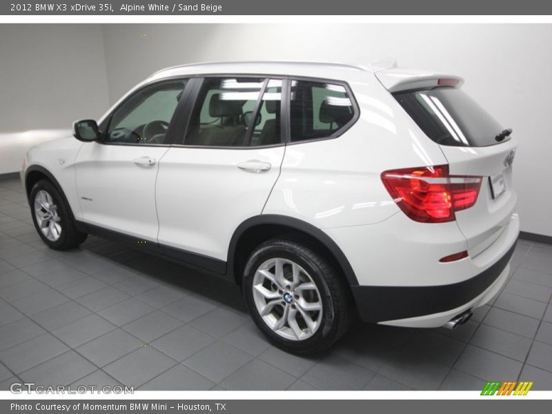 Alpine White / Sand Beige 2012 BMW X3 xDrive 35i