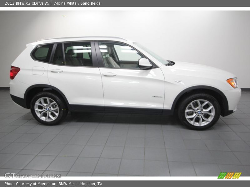 Alpine White / Sand Beige 2012 BMW X3 xDrive 35i