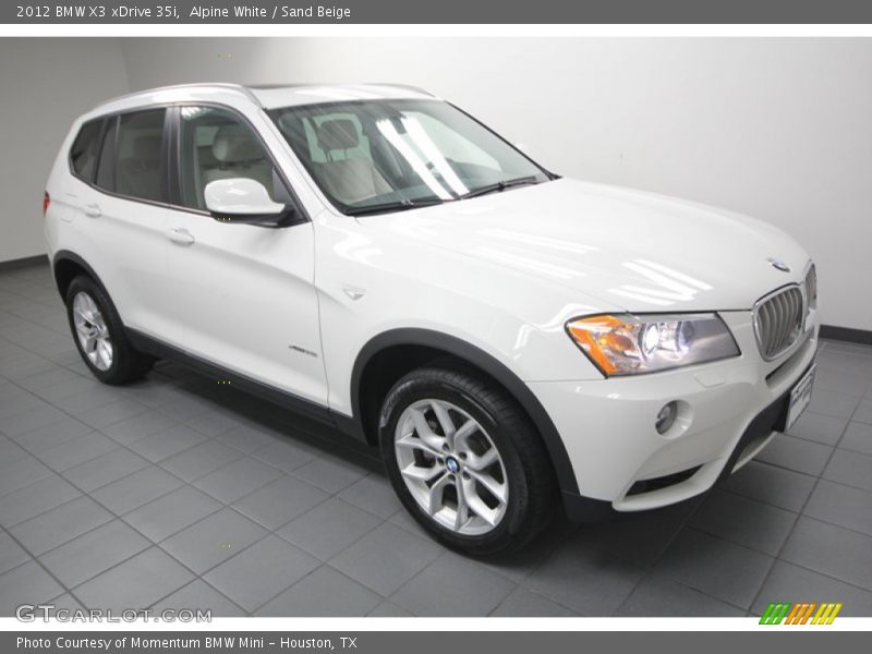 Alpine White / Sand Beige 2012 BMW X3 xDrive 35i