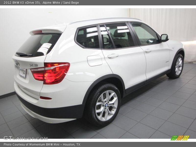 Alpine White / Sand Beige 2012 BMW X3 xDrive 35i