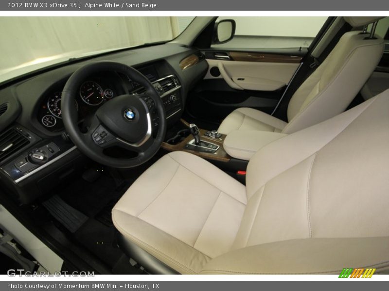 Alpine White / Sand Beige 2012 BMW X3 xDrive 35i