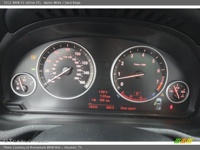 Alpine White / Sand Beige 2012 BMW X3 xDrive 35i