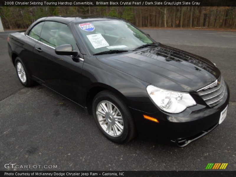 Brilliant Black Crystal Pearl / Dark Slate Gray/Light Slate Gray 2008 Chrysler Sebring Touring Hardtop Convertible