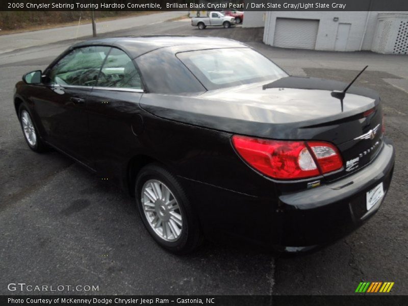 Brilliant Black Crystal Pearl / Dark Slate Gray/Light Slate Gray 2008 Chrysler Sebring Touring Hardtop Convertible