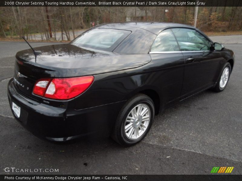 Brilliant Black Crystal Pearl / Dark Slate Gray/Light Slate Gray 2008 Chrysler Sebring Touring Hardtop Convertible