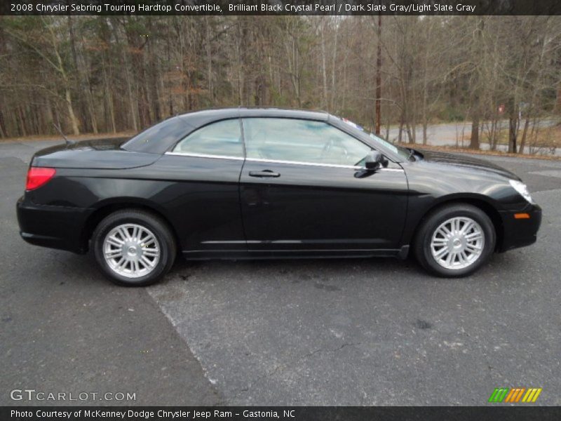 Brilliant Black Crystal Pearl / Dark Slate Gray/Light Slate Gray 2008 Chrysler Sebring Touring Hardtop Convertible