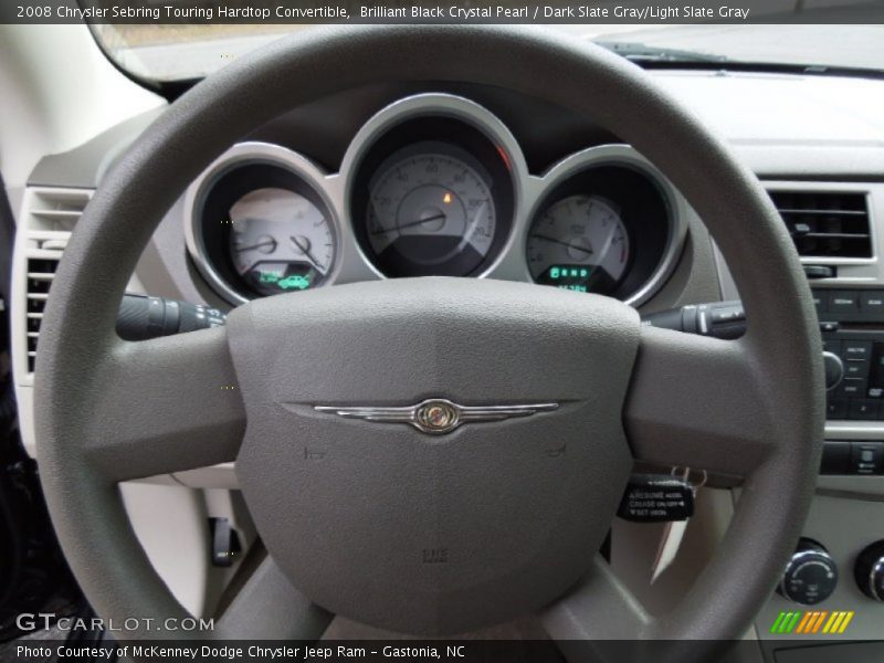 Brilliant Black Crystal Pearl / Dark Slate Gray/Light Slate Gray 2008 Chrysler Sebring Touring Hardtop Convertible