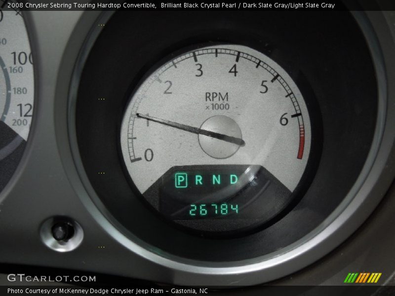 Brilliant Black Crystal Pearl / Dark Slate Gray/Light Slate Gray 2008 Chrysler Sebring Touring Hardtop Convertible