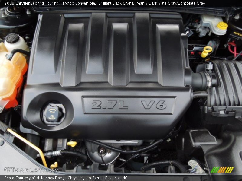 Brilliant Black Crystal Pearl / Dark Slate Gray/Light Slate Gray 2008 Chrysler Sebring Touring Hardtop Convertible