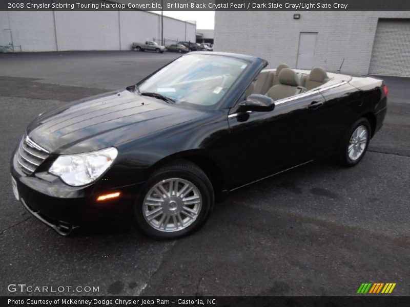 Brilliant Black Crystal Pearl / Dark Slate Gray/Light Slate Gray 2008 Chrysler Sebring Touring Hardtop Convertible