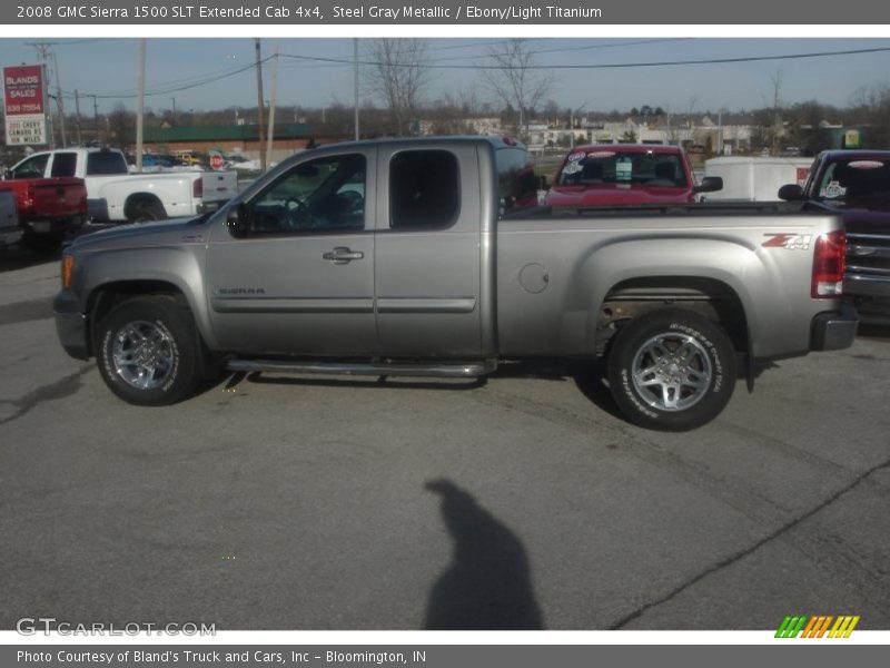 Steel Gray Metallic / Ebony/Light Titanium 2008 GMC Sierra 1500 SLT Extended Cab 4x4