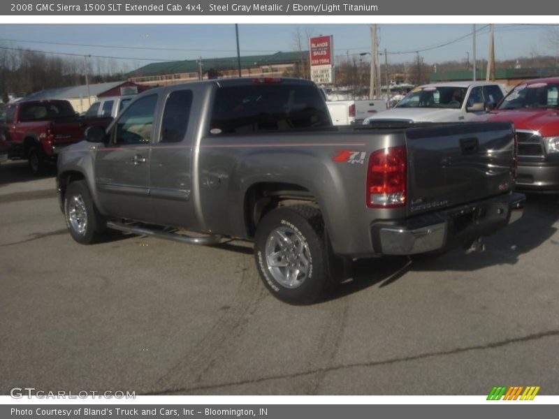 Steel Gray Metallic / Ebony/Light Titanium 2008 GMC Sierra 1500 SLT Extended Cab 4x4
