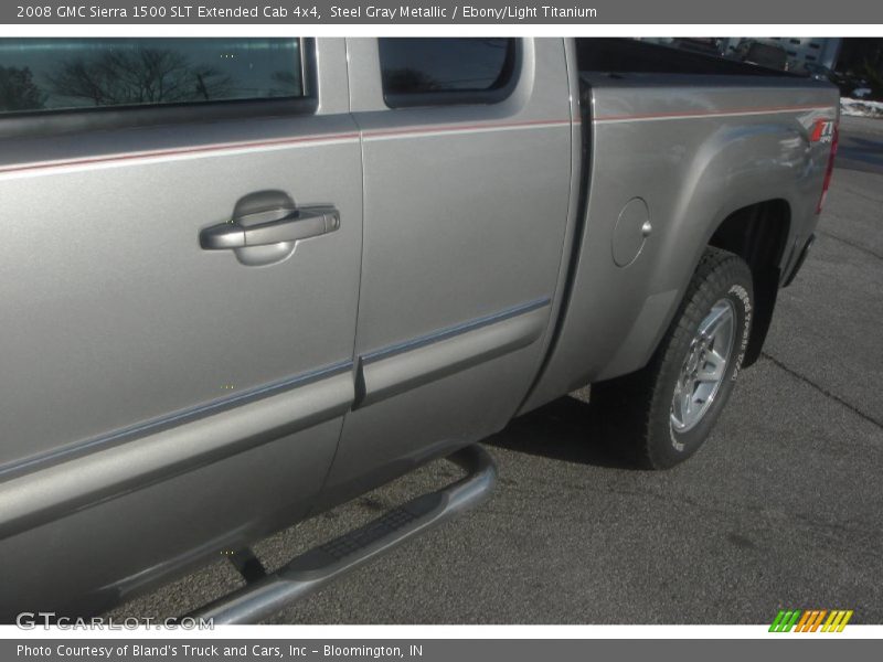 Steel Gray Metallic / Ebony/Light Titanium 2008 GMC Sierra 1500 SLT Extended Cab 4x4