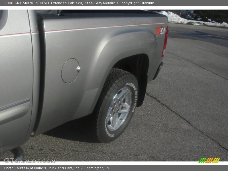 Steel Gray Metallic / Ebony/Light Titanium 2008 GMC Sierra 1500 SLT Extended Cab 4x4
