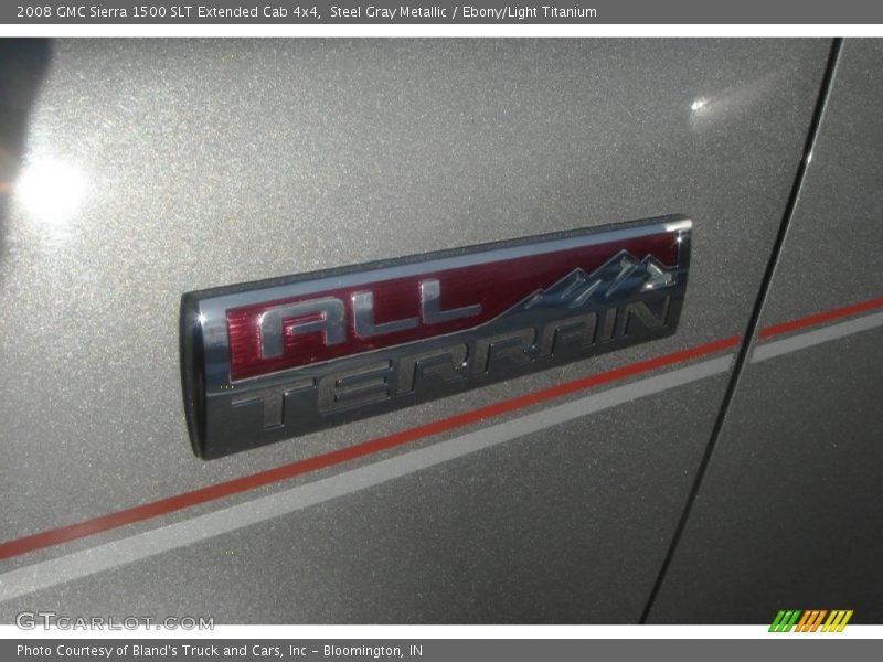 Steel Gray Metallic / Ebony/Light Titanium 2008 GMC Sierra 1500 SLT Extended Cab 4x4