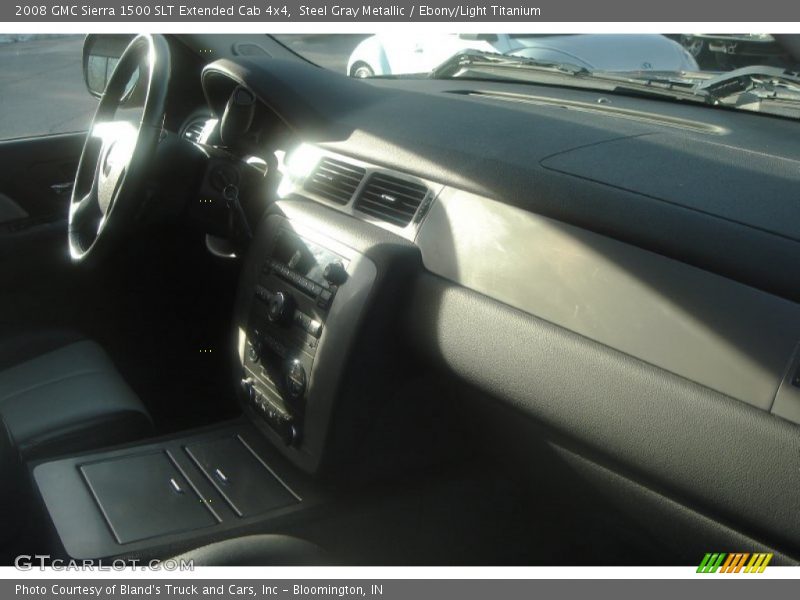 Steel Gray Metallic / Ebony/Light Titanium 2008 GMC Sierra 1500 SLT Extended Cab 4x4