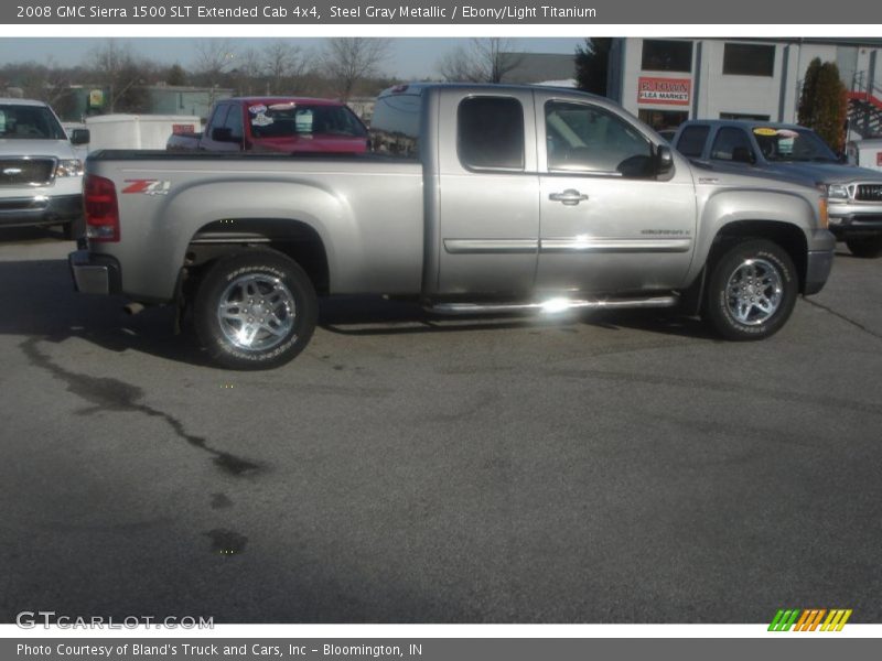 Steel Gray Metallic / Ebony/Light Titanium 2008 GMC Sierra 1500 SLT Extended Cab 4x4