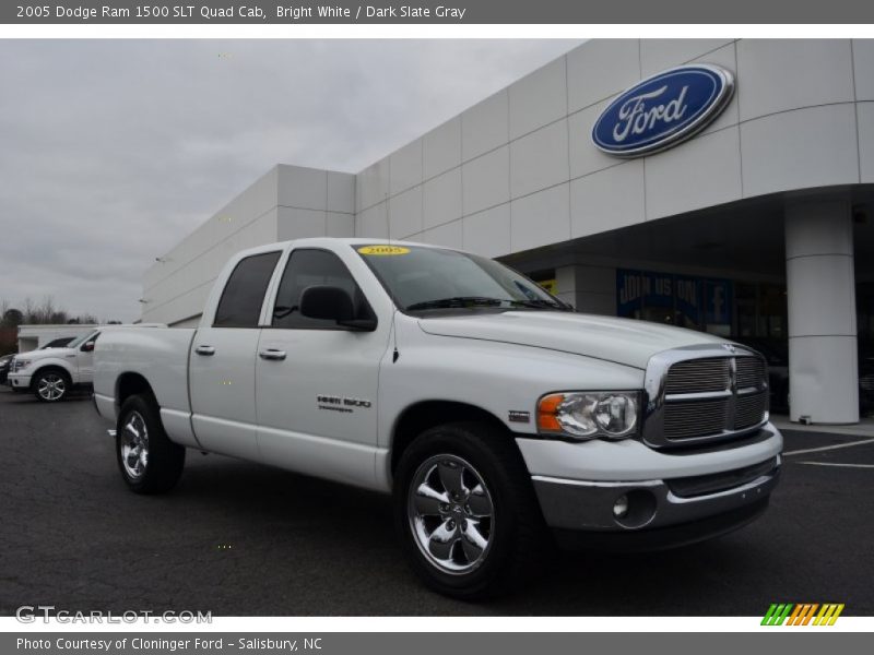 Bright White / Dark Slate Gray 2005 Dodge Ram 1500 SLT Quad Cab