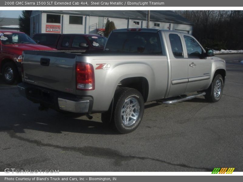 Steel Gray Metallic / Ebony/Light Titanium 2008 GMC Sierra 1500 SLT Extended Cab 4x4