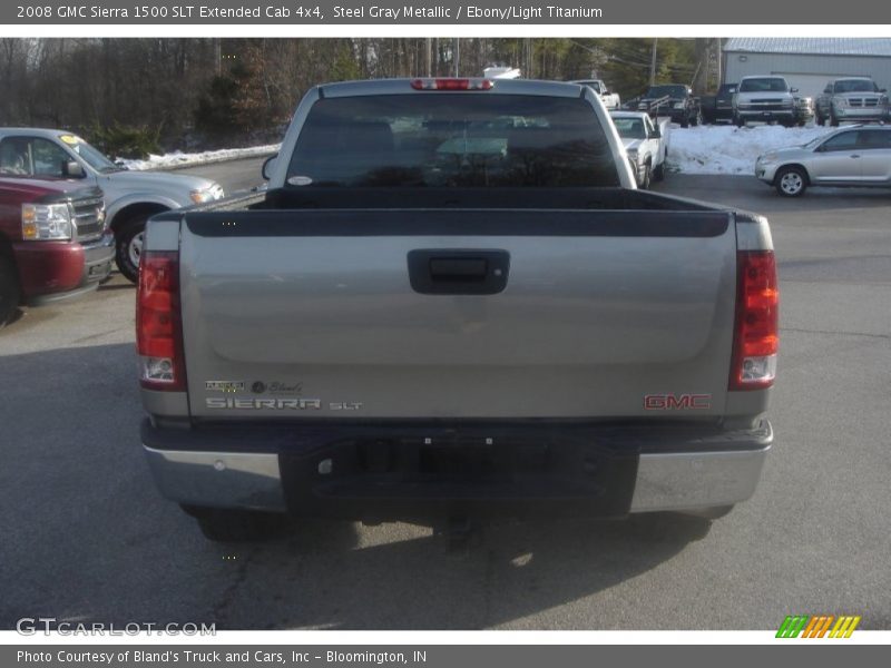 Steel Gray Metallic / Ebony/Light Titanium 2008 GMC Sierra 1500 SLT Extended Cab 4x4