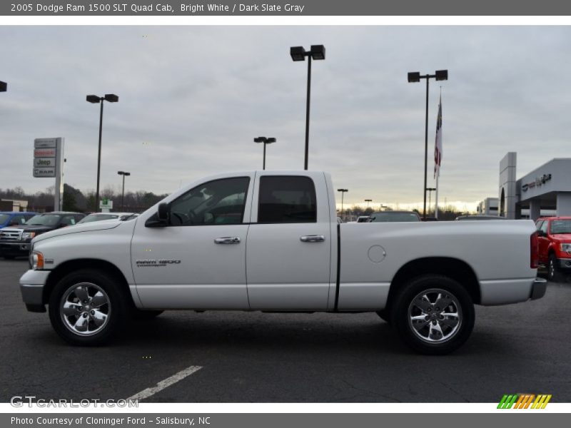 Bright White / Dark Slate Gray 2005 Dodge Ram 1500 SLT Quad Cab