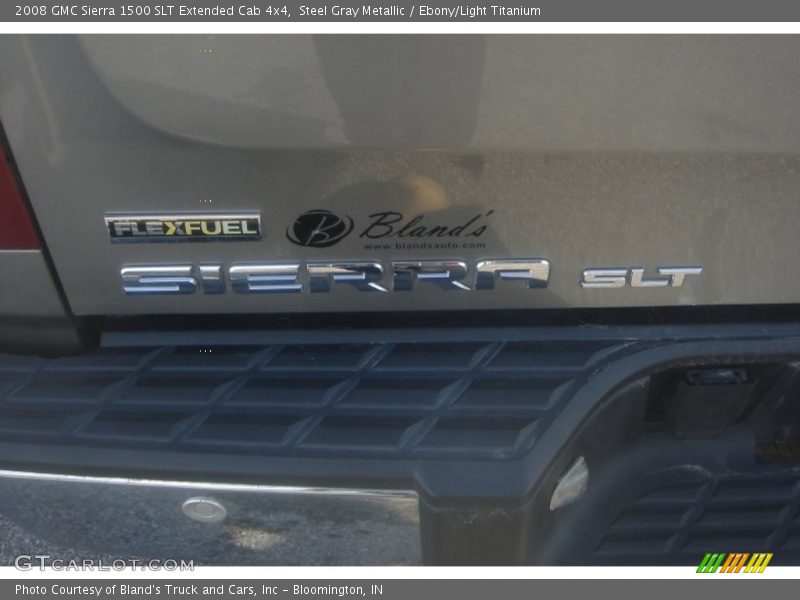 Steel Gray Metallic / Ebony/Light Titanium 2008 GMC Sierra 1500 SLT Extended Cab 4x4