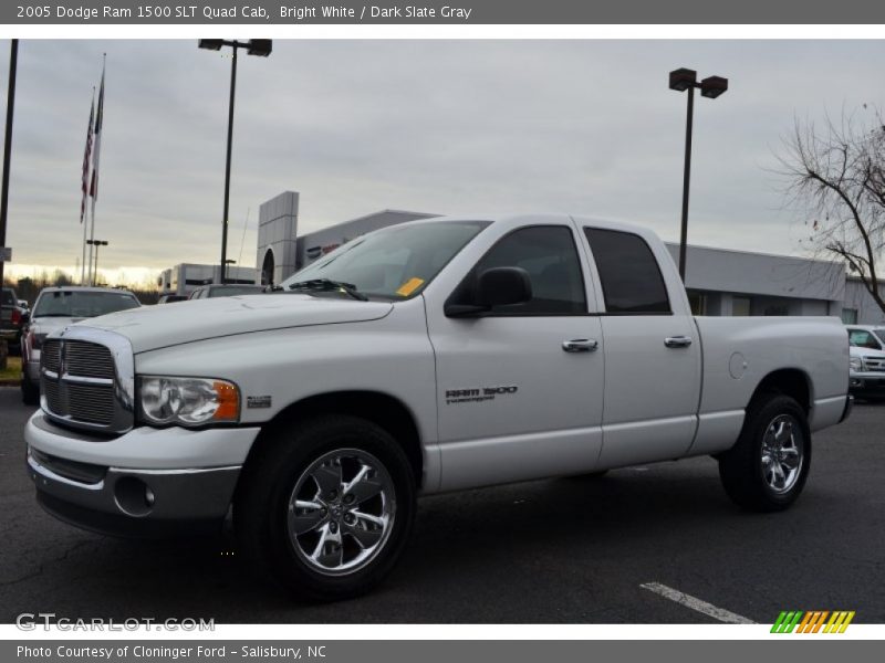 Bright White / Dark Slate Gray 2005 Dodge Ram 1500 SLT Quad Cab
