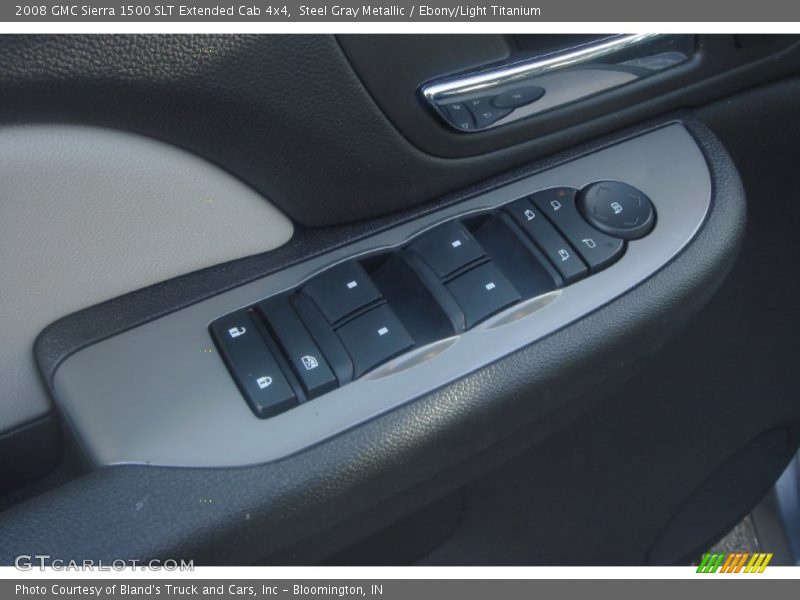 Steel Gray Metallic / Ebony/Light Titanium 2008 GMC Sierra 1500 SLT Extended Cab 4x4