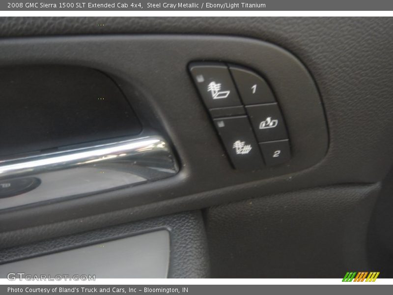 Steel Gray Metallic / Ebony/Light Titanium 2008 GMC Sierra 1500 SLT Extended Cab 4x4