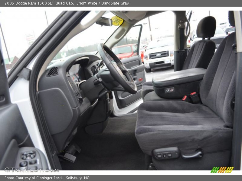 Bright White / Dark Slate Gray 2005 Dodge Ram 1500 SLT Quad Cab