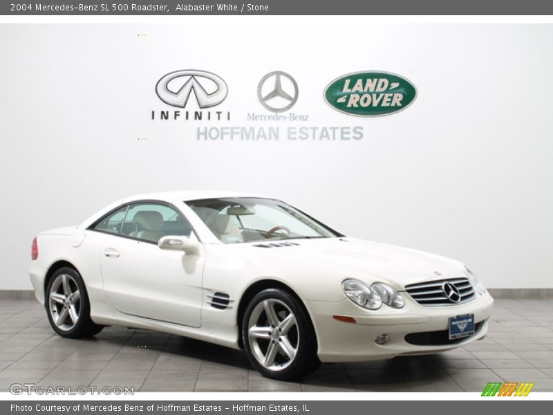 Alabaster White / Stone 2004 Mercedes-Benz SL 500 Roadster
