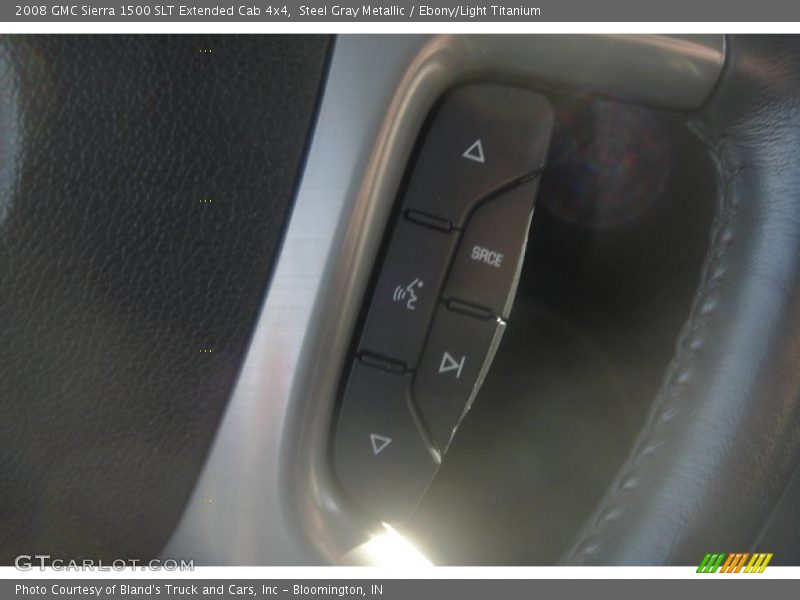 Steel Gray Metallic / Ebony/Light Titanium 2008 GMC Sierra 1500 SLT Extended Cab 4x4