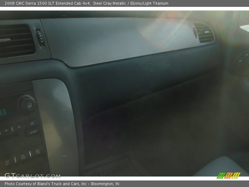 Steel Gray Metallic / Ebony/Light Titanium 2008 GMC Sierra 1500 SLT Extended Cab 4x4