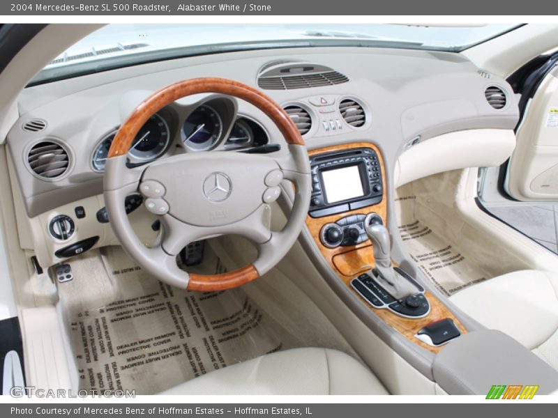 Alabaster White / Stone 2004 Mercedes-Benz SL 500 Roadster