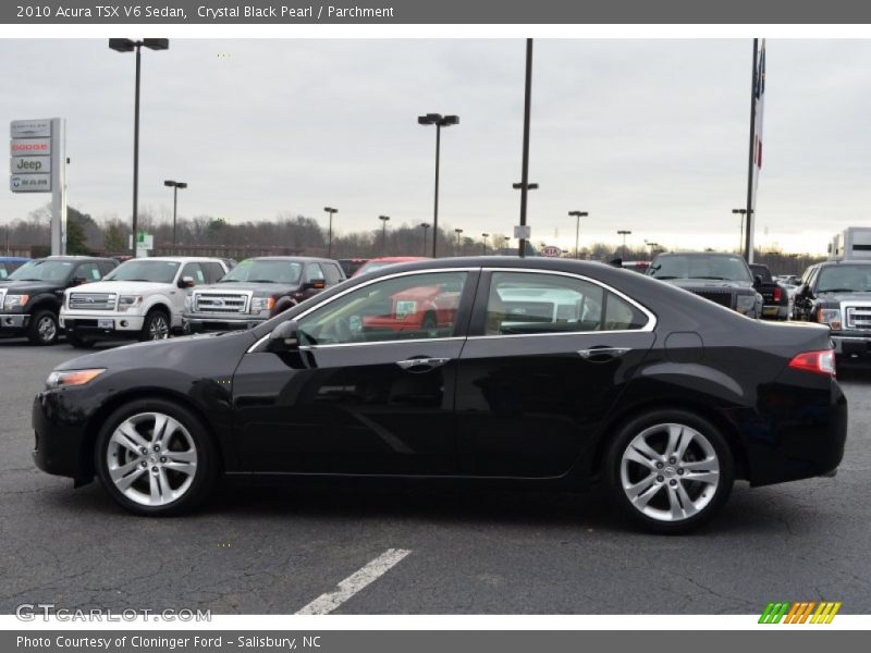 Crystal Black Pearl / Parchment 2010 Acura TSX V6 Sedan