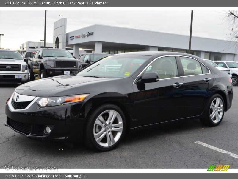 Crystal Black Pearl / Parchment 2010 Acura TSX V6 Sedan