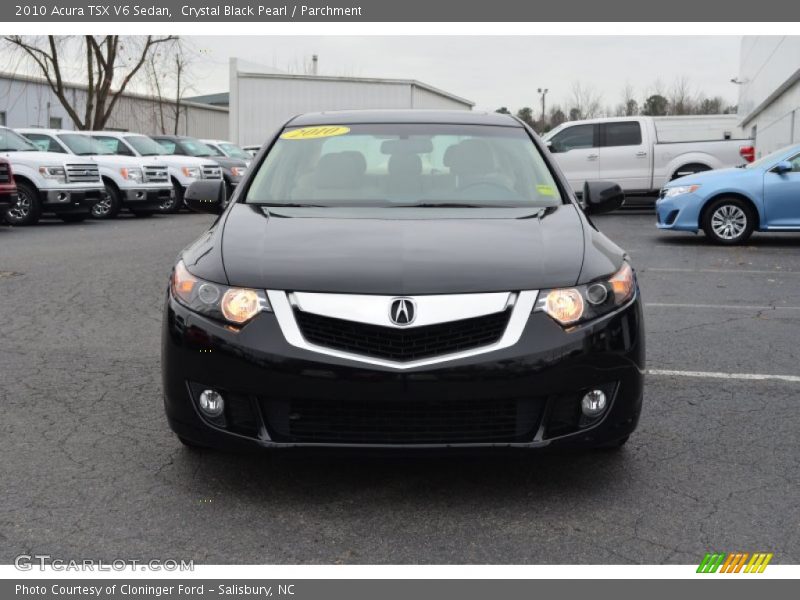 Crystal Black Pearl / Parchment 2010 Acura TSX V6 Sedan