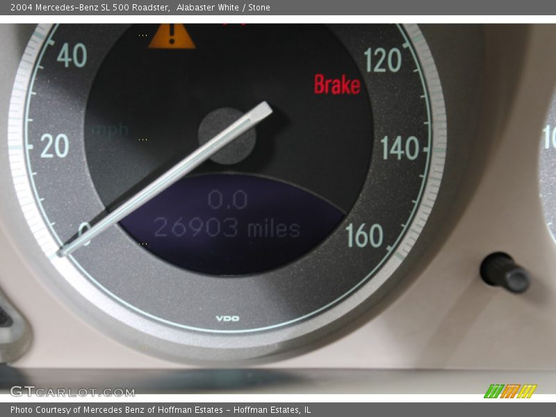 Alabaster White / Stone 2004 Mercedes-Benz SL 500 Roadster