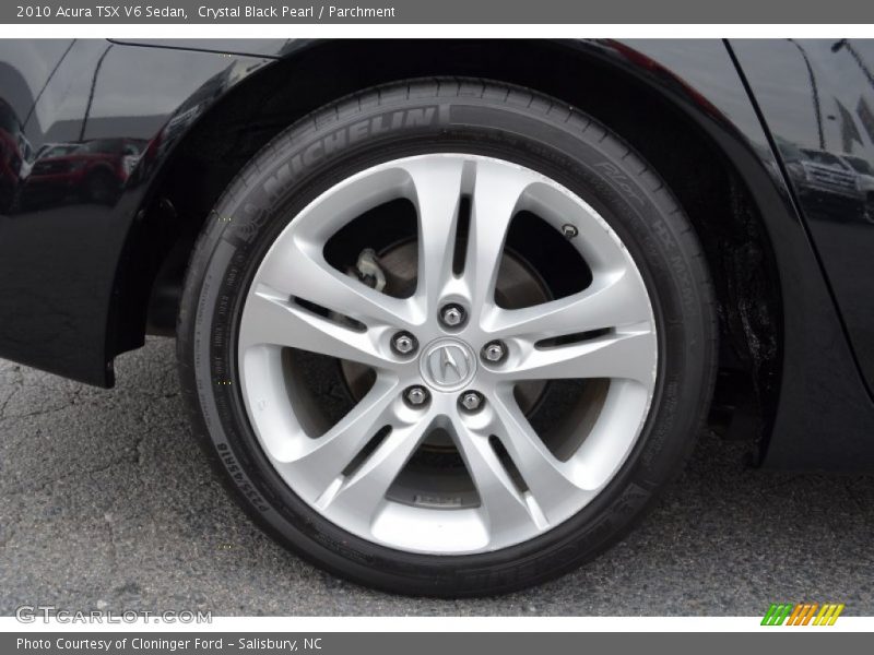 Crystal Black Pearl / Parchment 2010 Acura TSX V6 Sedan